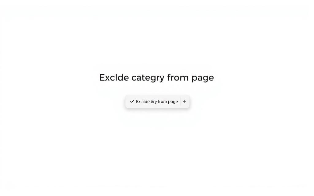 Exclude category from page